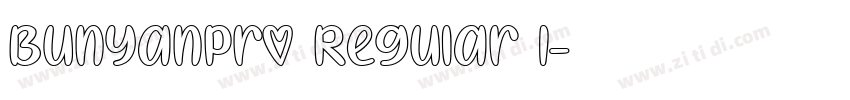BunyanPro Regular I字体转换